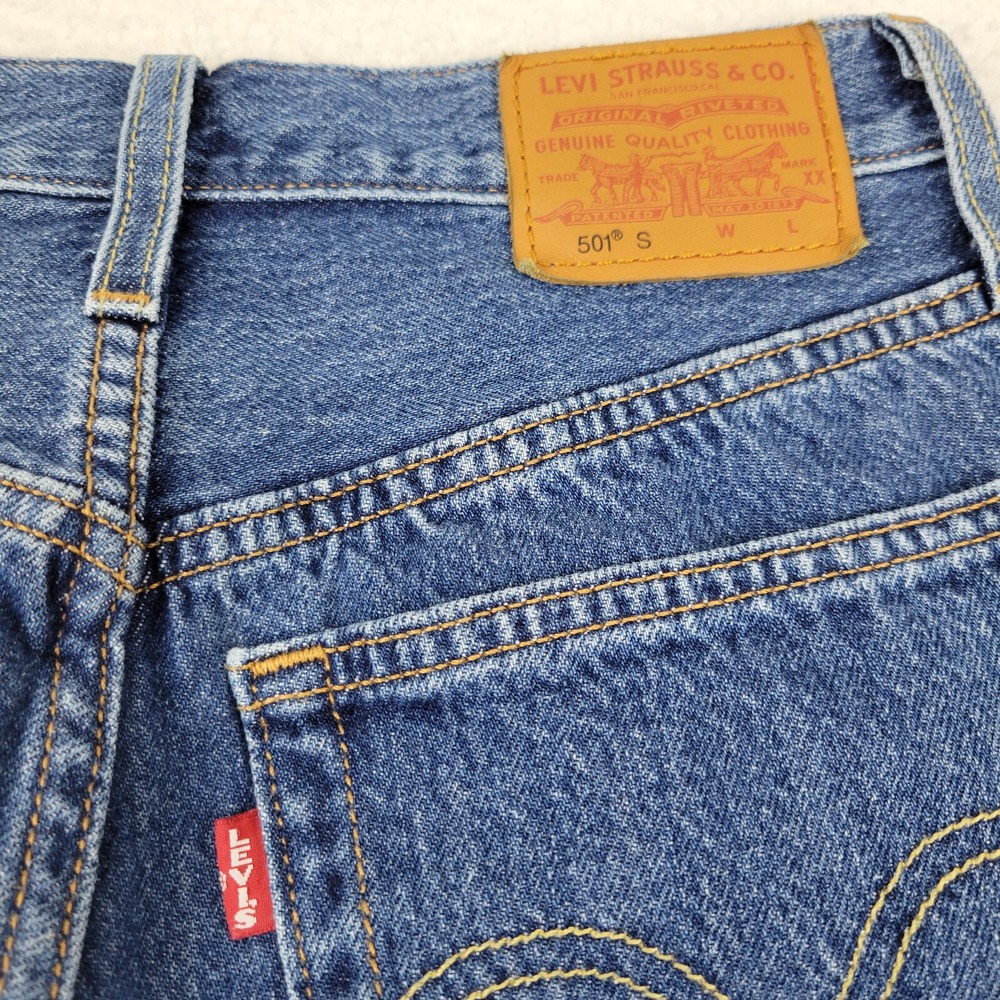 Levis BIG E 501XX S Jeans Mens 24 x 30 Skinny Leg Blue Cotton Denim Pants